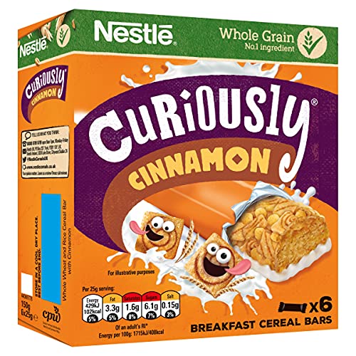 Nestlé Curiously Cinnamon Breakfast Cereal Bars 6 x 25g (150g) 6
