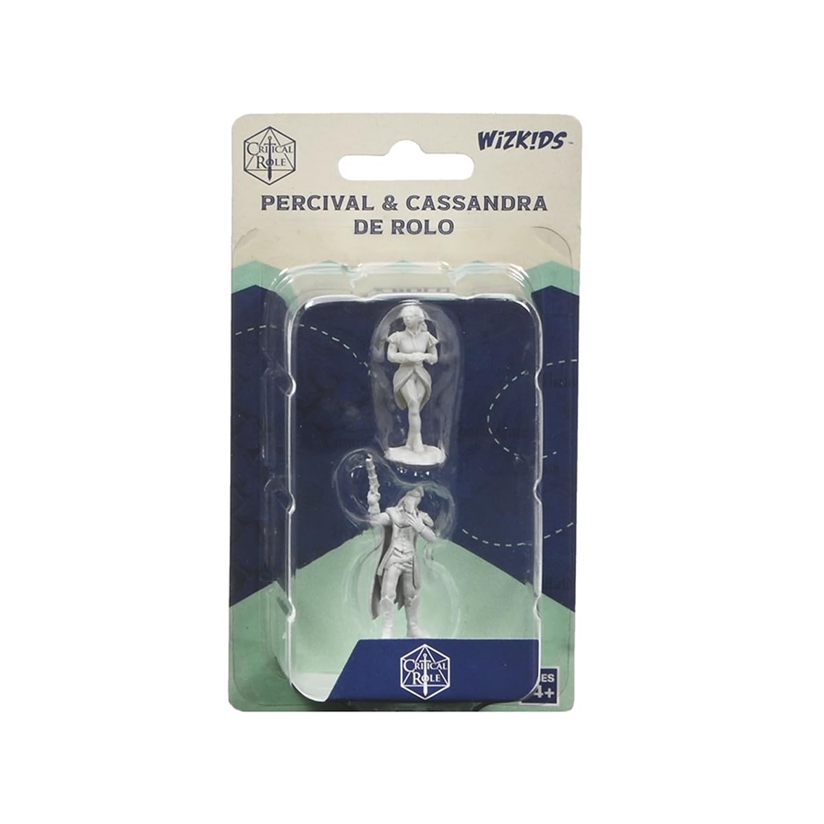 WizKids Critical Role Unpainted Miniatures - Percival & Cassandra de Rolo Figures | Ready to Paint 1