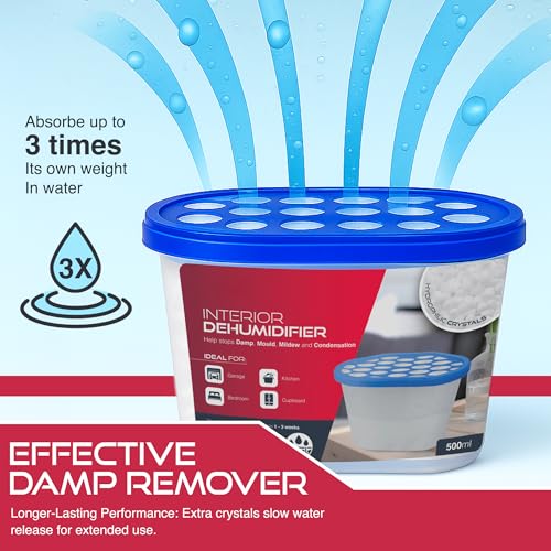 Sterlix - Pack of 5 500ml Dehumidifier Tubs for Humidity, Damp, Condensation, Mould Control 8