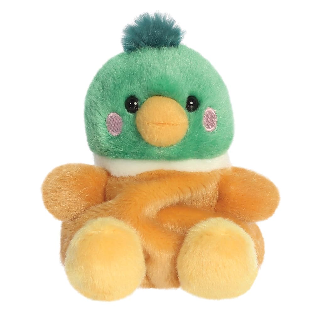 Palm Pals Puddles Mallard Duck Soft Toy - 13cm Bean-Filled Plush, Ages 0+ 3