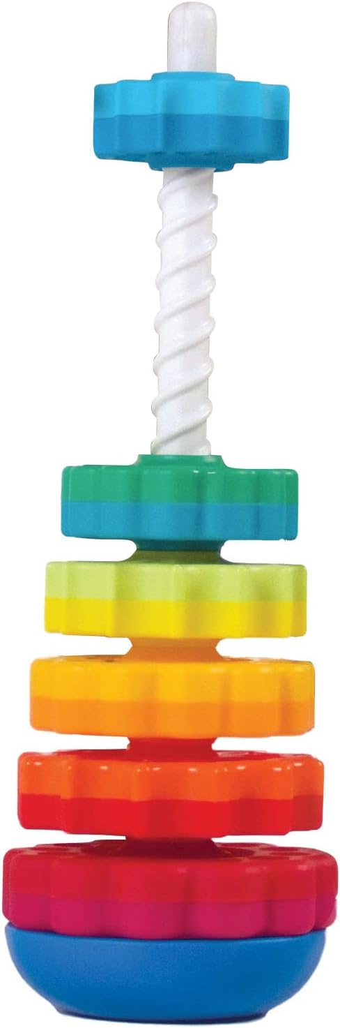 Fat Brain SpinAgain FA110-1 Stacking & Twirling Toy for Toddlers 2