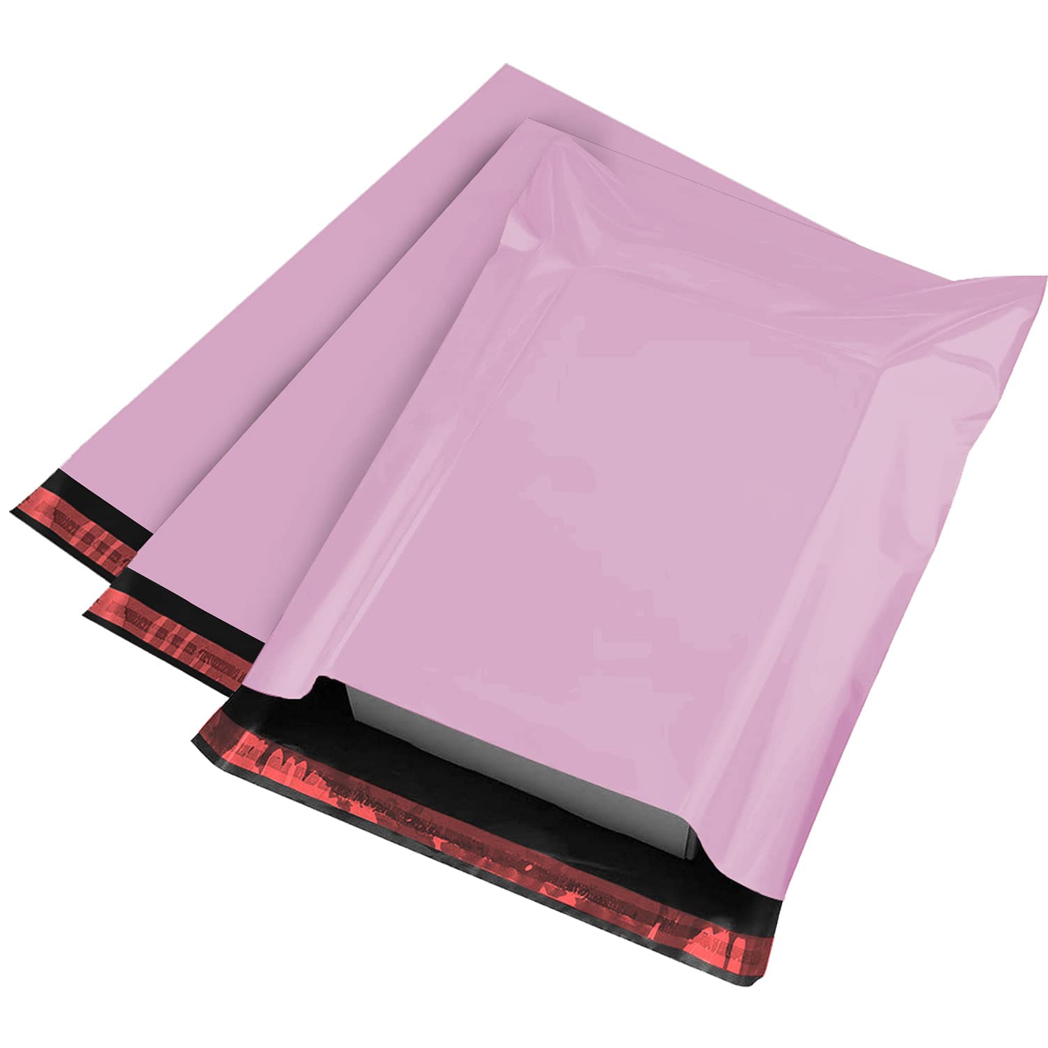 iSOUL Strong Large Mailing Postal Bags - 10 x 14 Inch, Baby Pink, 100 Count | Water Resistant