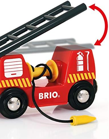 BRIO World Fire & Rescue Central Fire Station Playset - Compatible with BRIO Wooden Trains, Age 3+