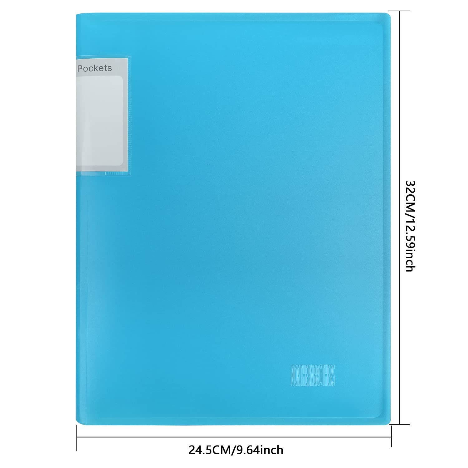NORTHERN BROTHERS Presentation Display Book - A4 Folder with 30 Clear Pockets | Plastic | 6 Colours Available