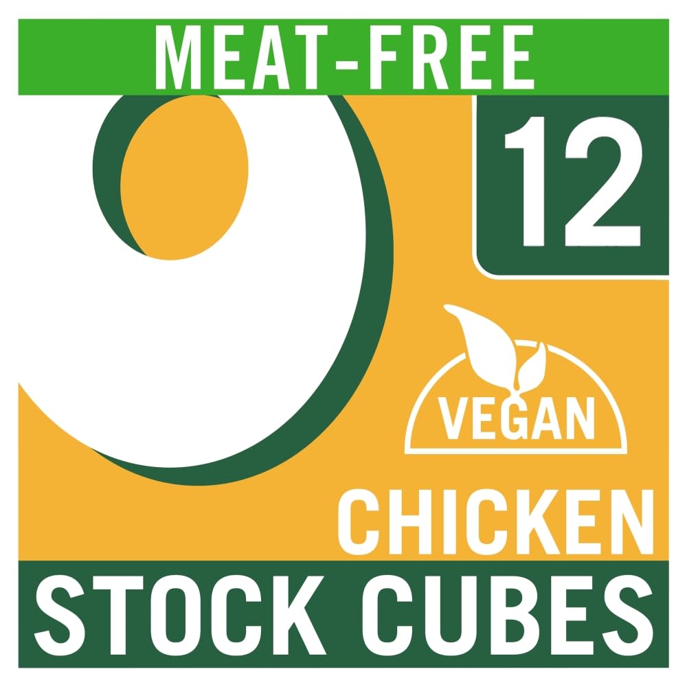 OXO Vegan Chicken Flavour Stock Cubes - 12 Pack | Bold Meat-Free Taste | Ideal for Gravy & Soups