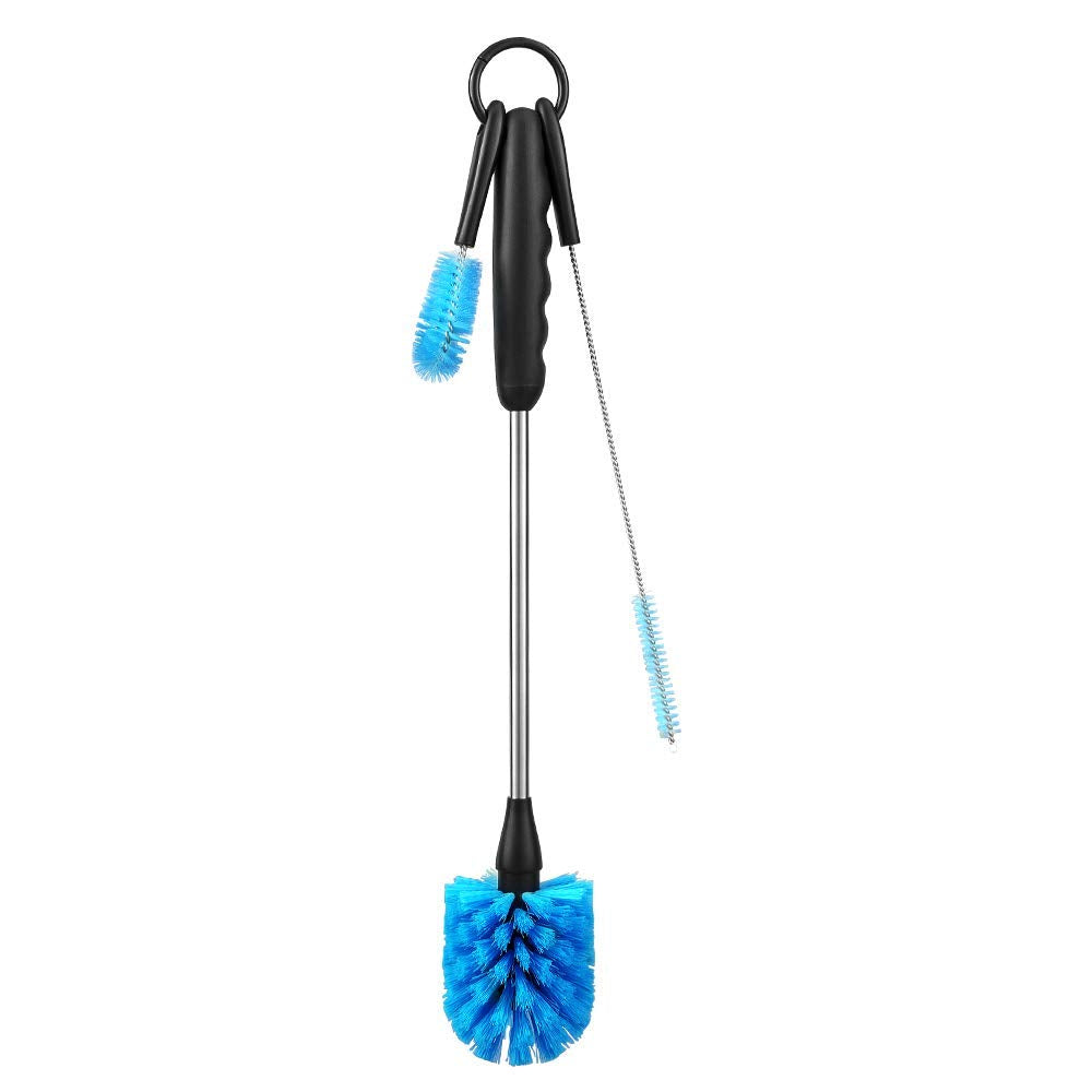 Super Sparrow 3-in-1 Kitchen Brush Set - Bottle, Straw, and Spout Cleaner | Blue