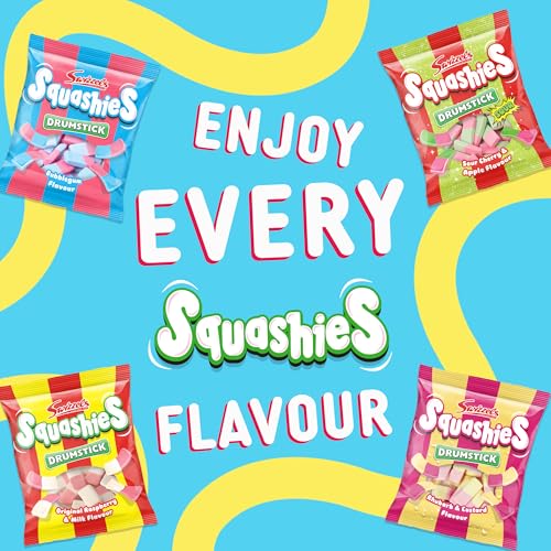 Swizzels Drumstick Squashiest Mini Bags, 280g Multipack 8