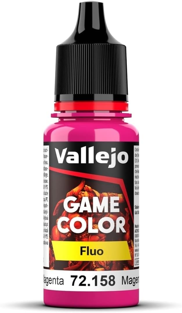 Vallejo Game Color Acrylic Paint 18ml - Fluo Fluorescent Magenta Model Building