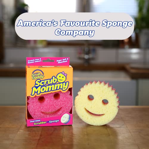 Scrub Daddy - Scrub Mommy Dual-Sided Non-Scratch Cleaning Sponge (SM2PK), Pink Twin Pack 10