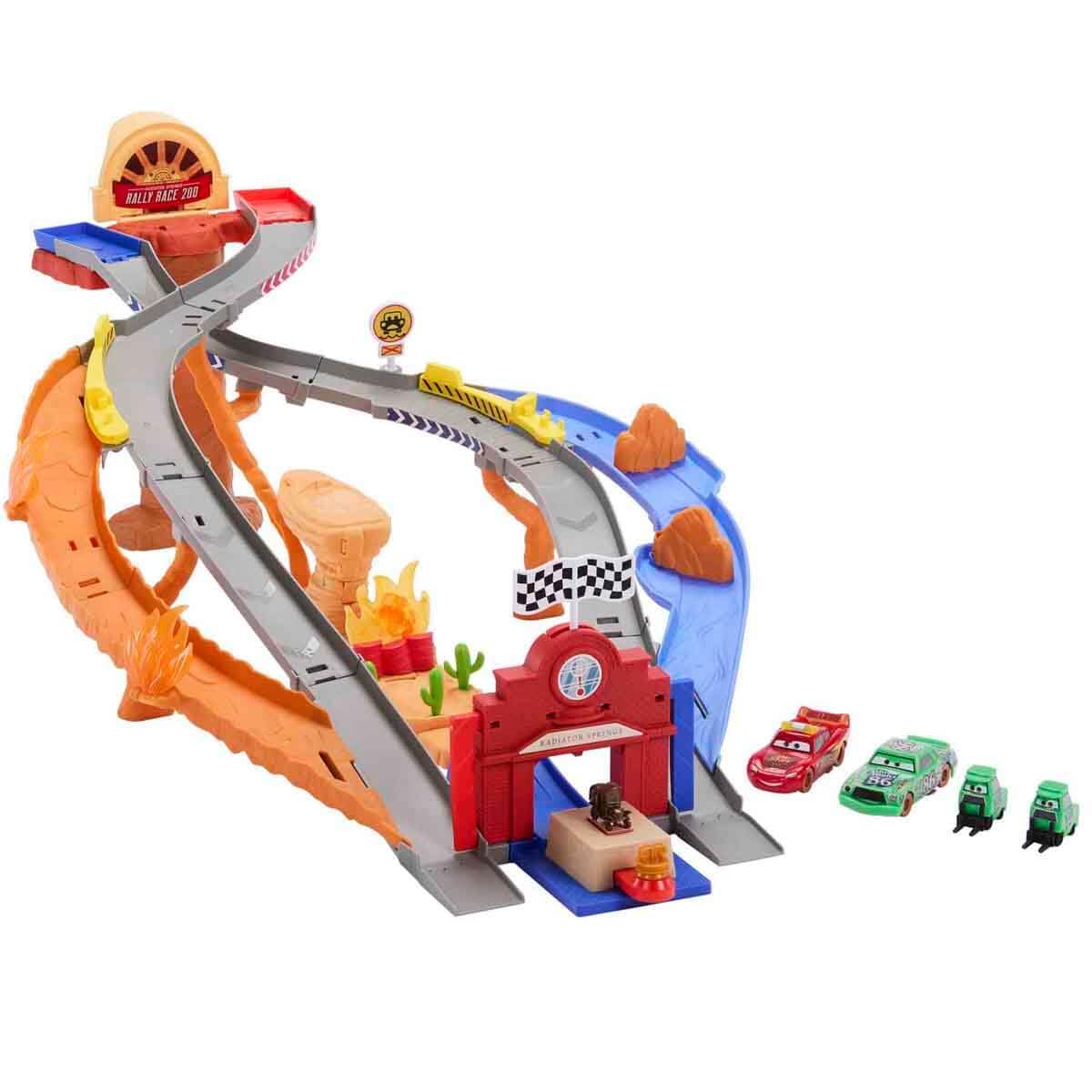 Disney Princess Lightning McQueen & Chick Hicks Radiator Springs Race & Rescue Playset | Multicolor | 6 Items