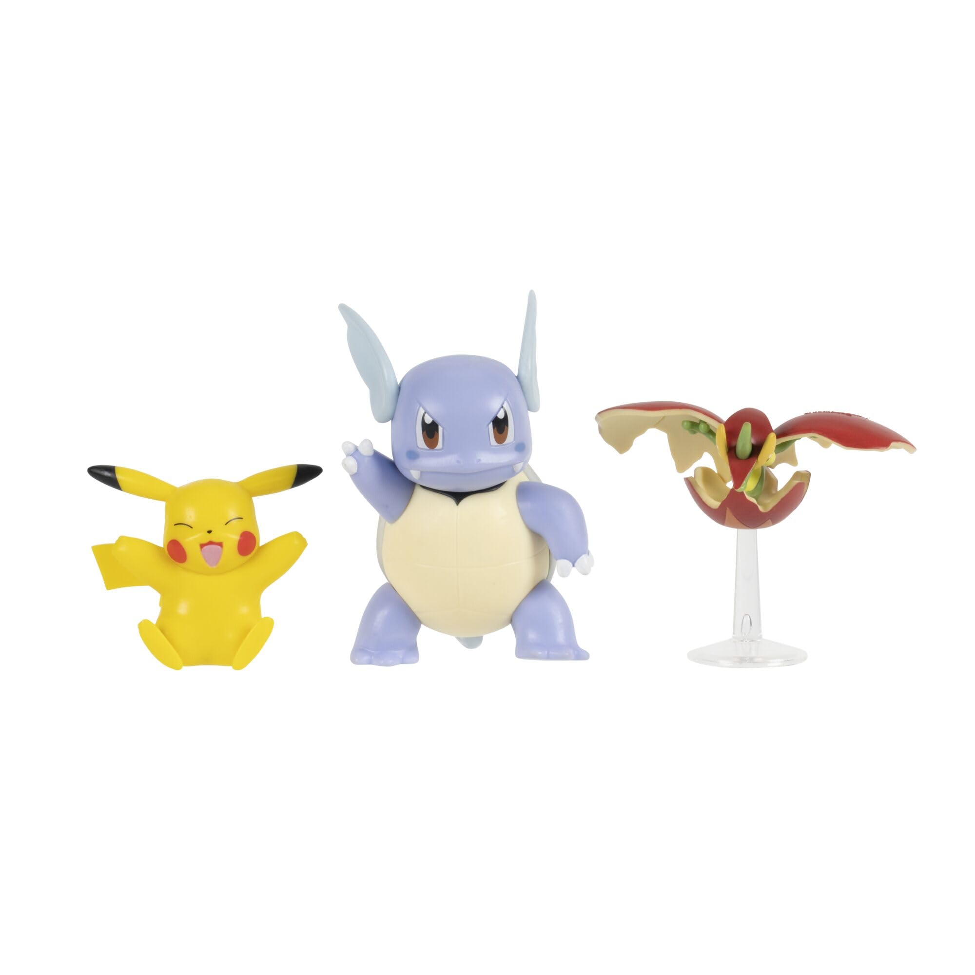Pokémon Battle Figure 3 Pack - Pikachu, Flapple, & 3-Inch Wartortle | Classic Edition