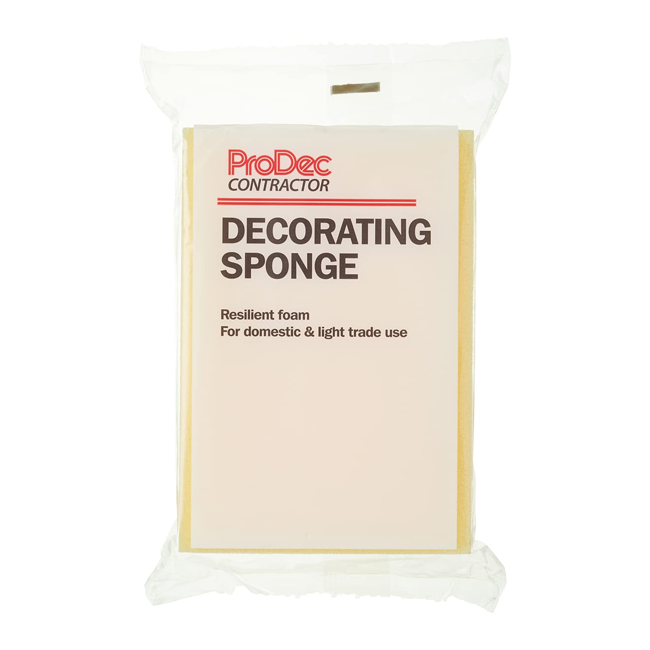 ProDec Contractor Foam Sponge - General Purpose Decorating, Tiling & Cleaning | Yellow | 190x105x50mm