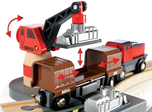 BRIO World Harbour Cargo Train Set - Wooden Playset for Kids 3 Years and Up 5