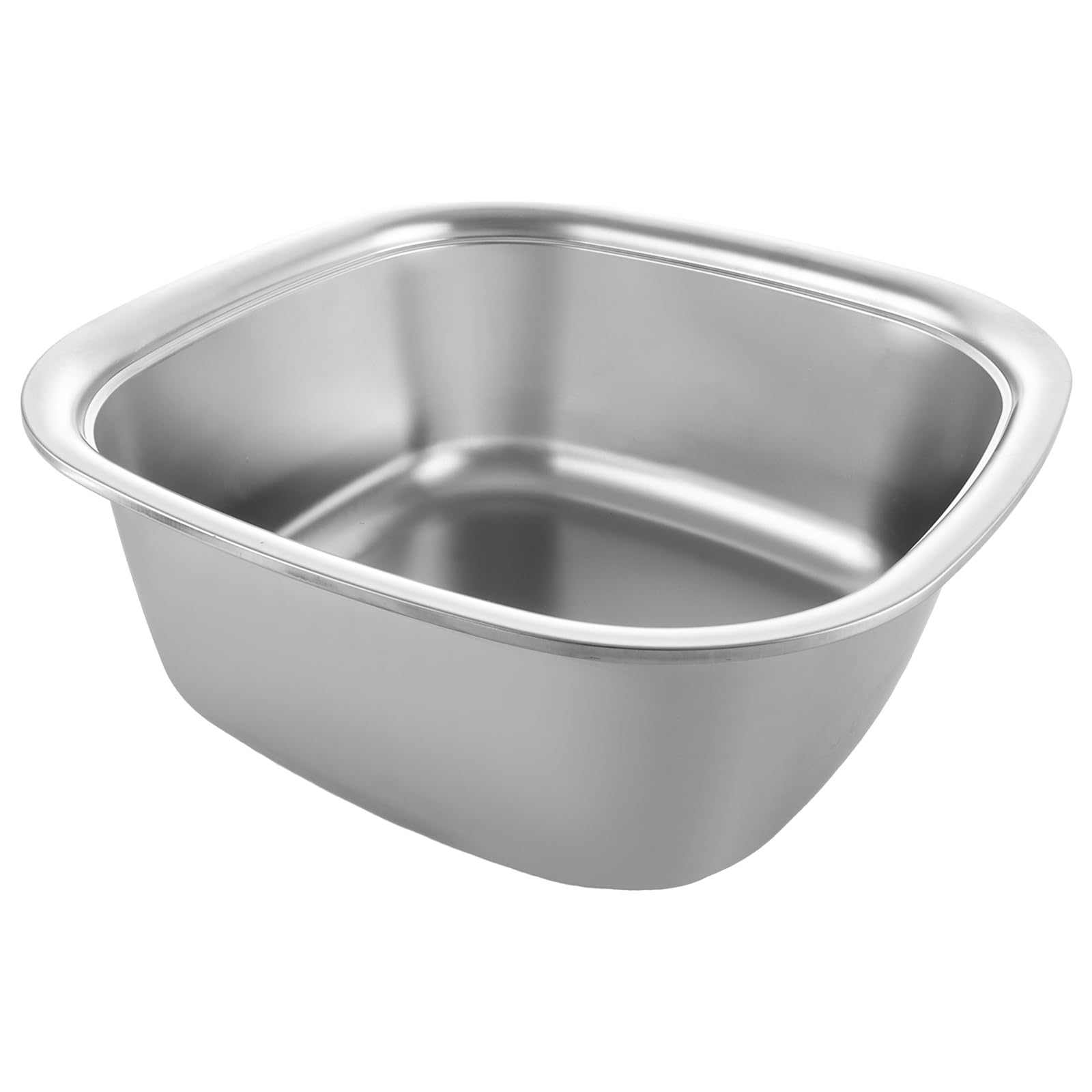 ASelected Stainless Steel Washing Up Bowl - 34x34x13cm Square Basin | Durable 304 Steel 1
