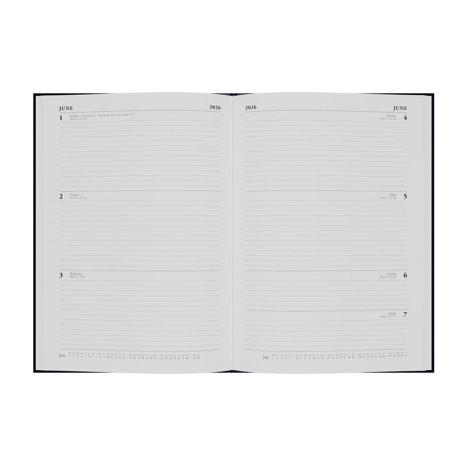 Collins Essential 2026 12 Month A4 Week-To-View Appointment Planner in Maroon