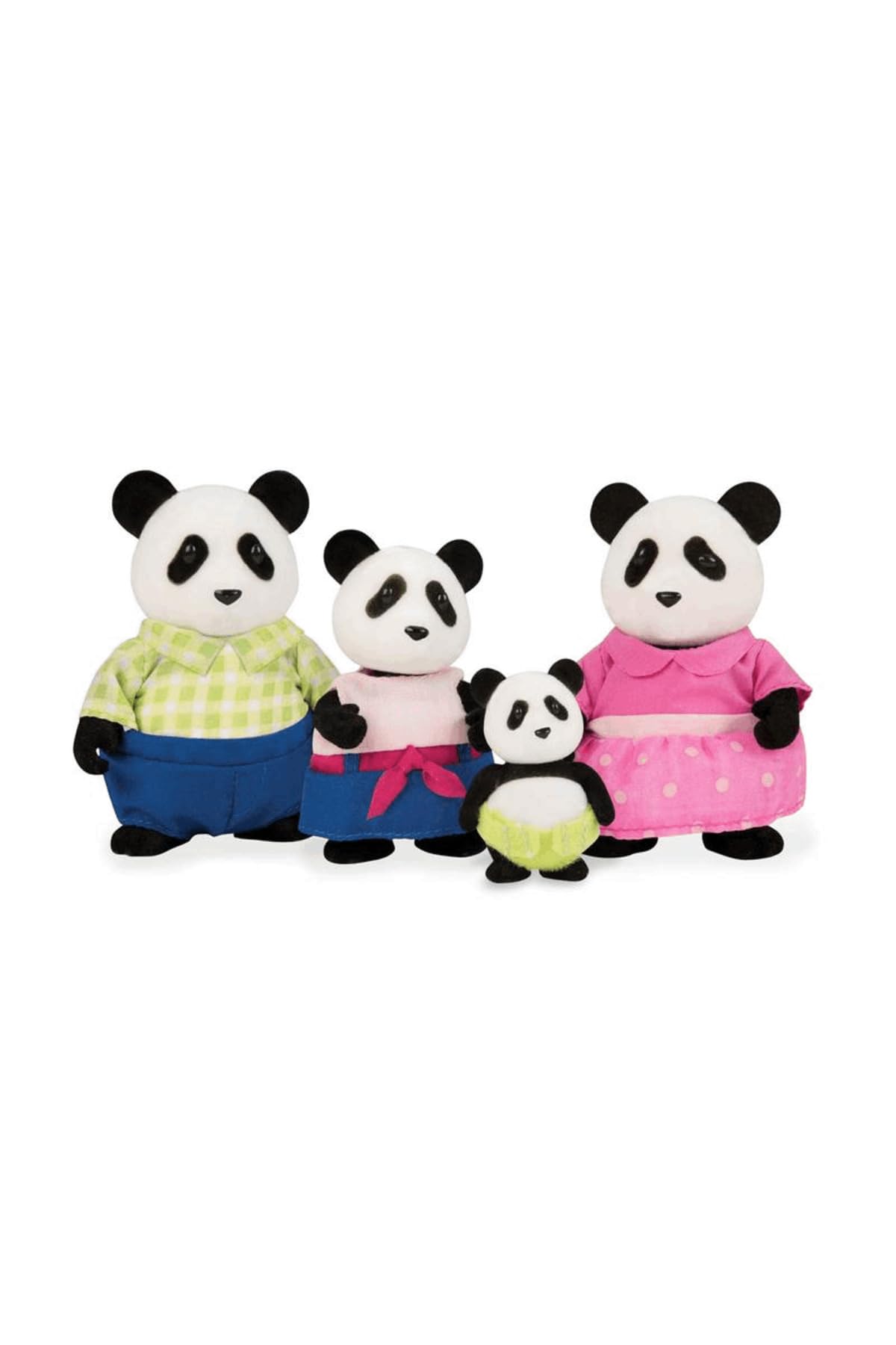 Li"l Woodzeez Skyhopper Panda Family Set of 4 Collectible Posable Figurines 3