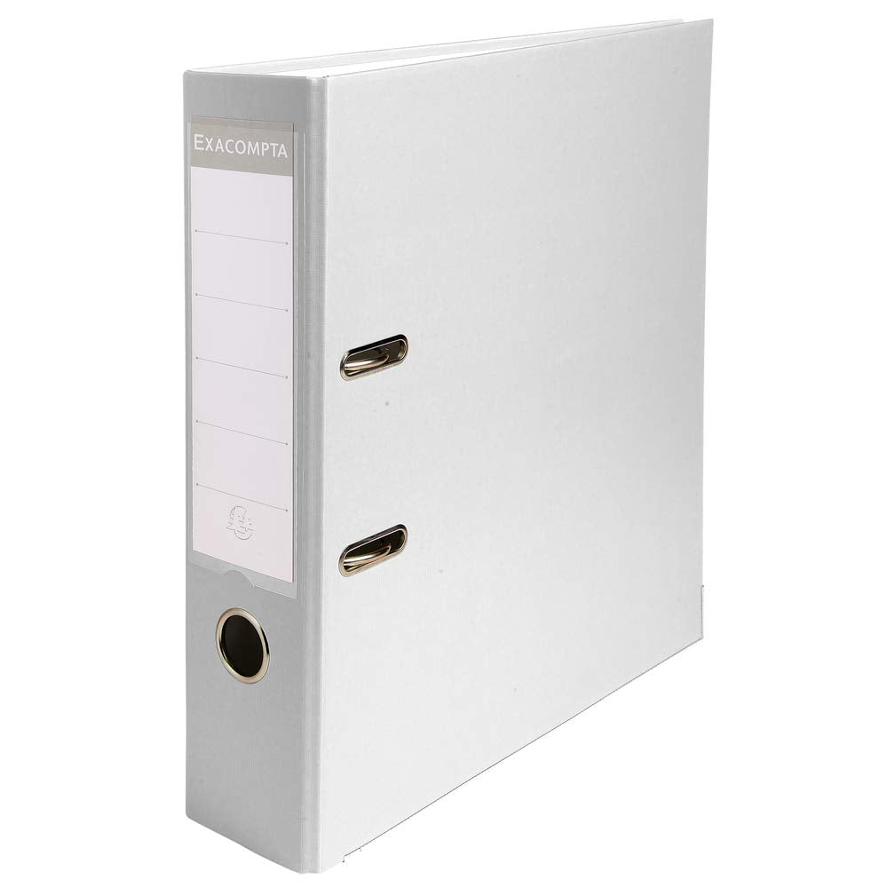 Exacompta PP Lever Arch File 918402B - 80mm Spine | A4 Size | White