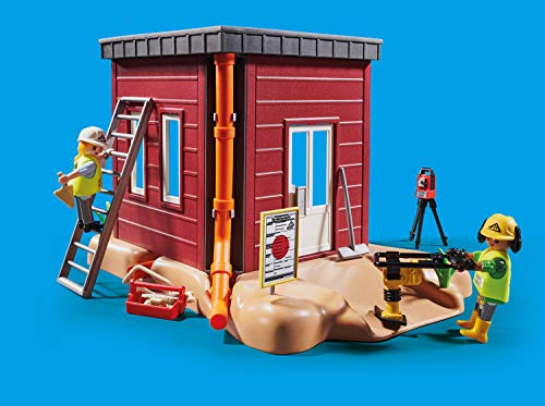 Playmobil City Action Small Excavator with Movable Bucket & 2 Construction Figures (70443)