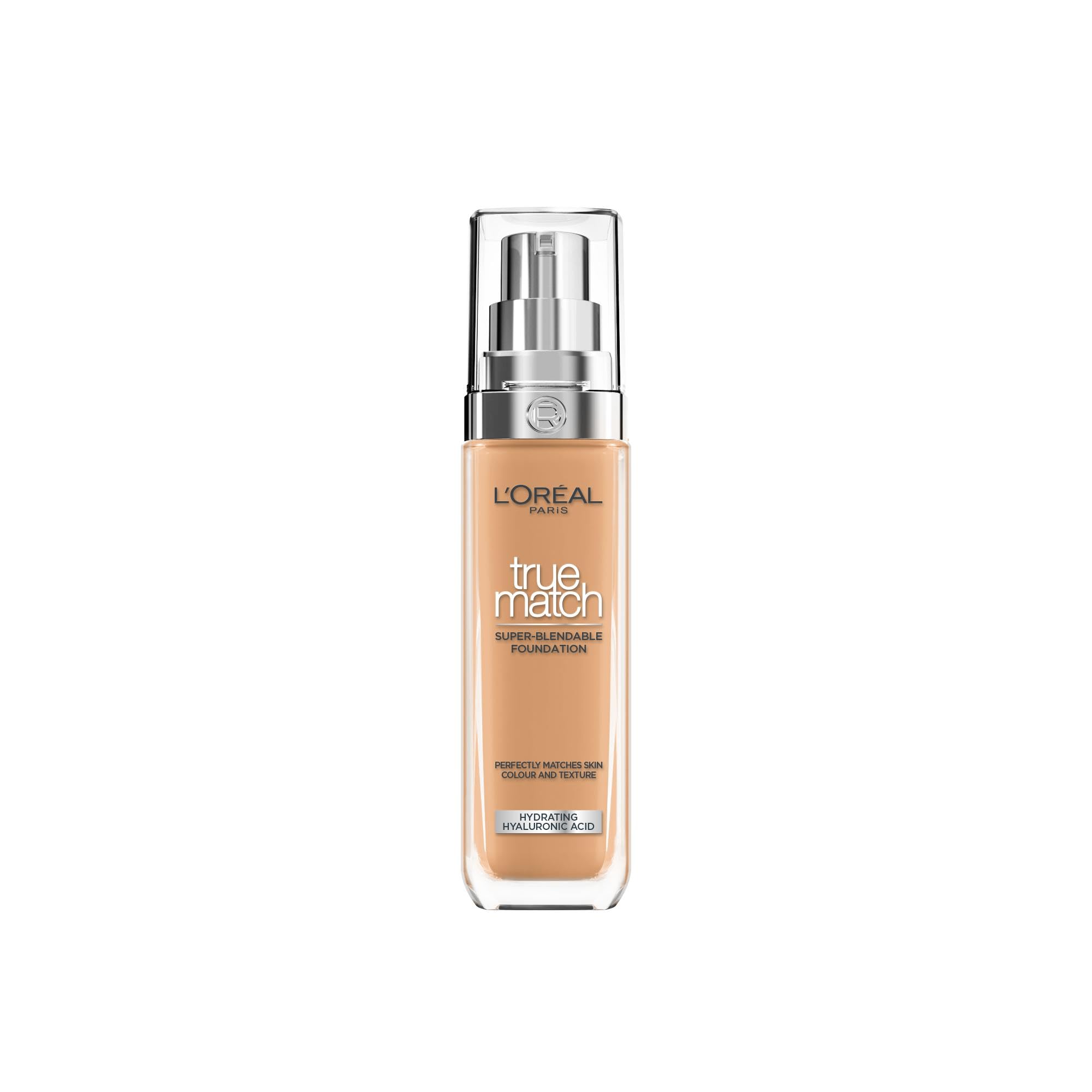 L'Oréal Paris True Match Liquid Foundation - Skincare Infused with Hyaluronic Acid, SPF 16, 6N Honey, 30 ml