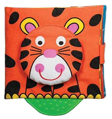Galt Teether Soft Book - Jungle - 8-Page Crinkle Fabric Book with Squeaky Animal & Teether, Ages 0+ 9
