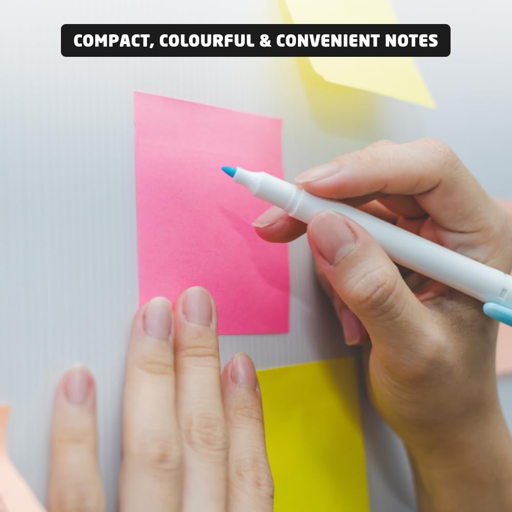 1ABOVE Self-Stick Notes - 450 Sheets Total | 76 x 76 mm Square | 5 Assorted Color Pads 5