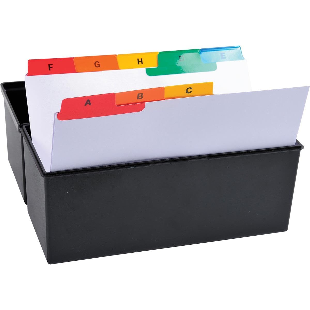 Exacompta Index Record Card Ref 13998E - A-Z Tabs, 160 x 210mm, 160gsm White Card, Pack of 25