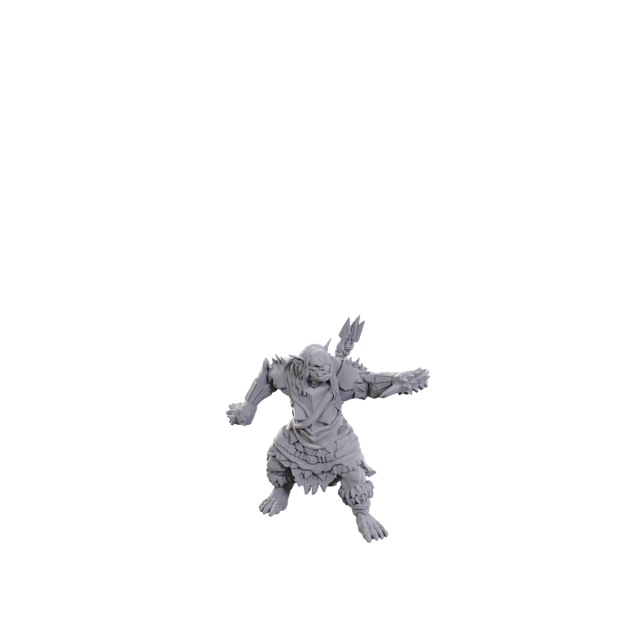 WizKids Pathfinder Battles Deep Cuts Miniatures - Orc Brute (Wave 24) | Unpainted Plastic Figure 1