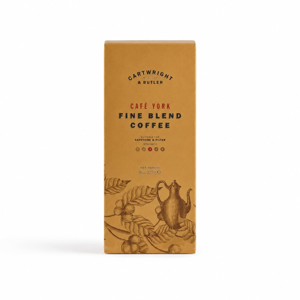 Cartwright & Butler Cafe York Blend Ground Coffee - 100% Arabica | Medium Roast | 227g Carton