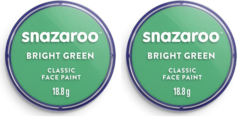 Snazaroo Classic Face and Body Paint - Bright Green (18.8g) 1