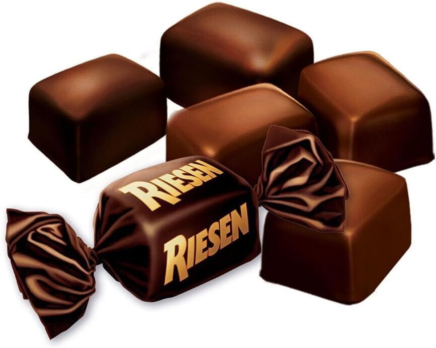 Riesen Dark Chocolate Covered Chewy Toffees, Rich & Indulgent Chewy Caramel