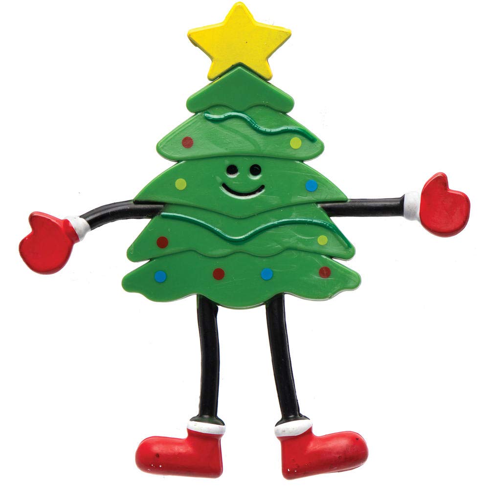 Baker Ross Christmas Bendies - Pack of 5 Bendable Christmas Party Favour Toys