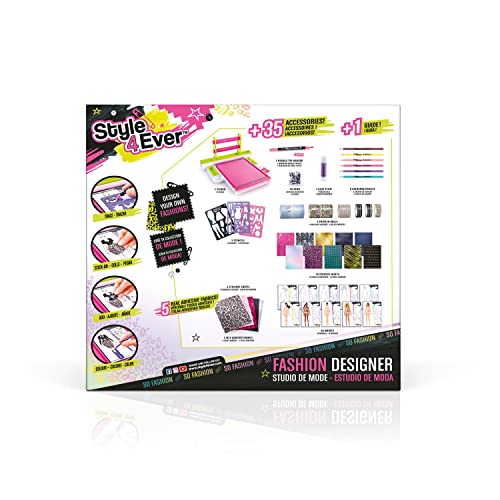 Fashion Designer Studio - Real Adhesive Fabrics & Design Kit for Kids 12