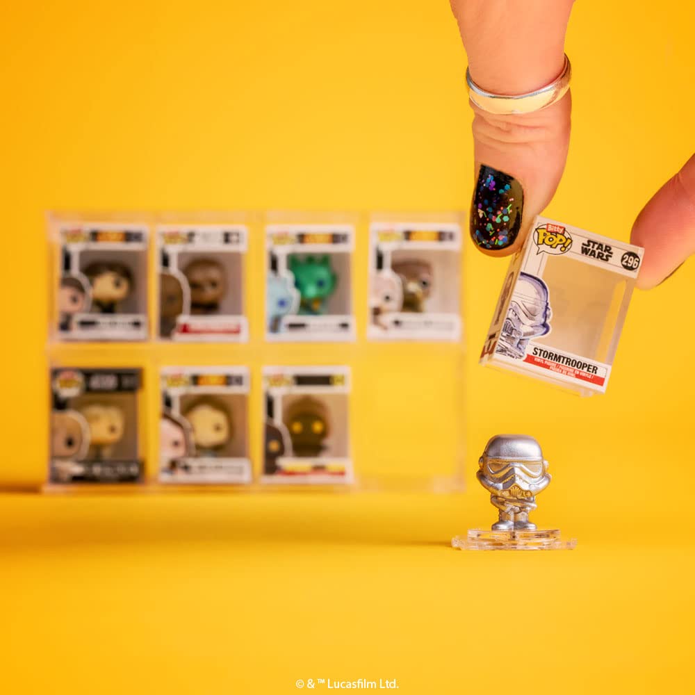 Funko Bitty POP! Star Wars - Luke Skywalker, Obi-Wan Kenobi, Jawa & Mystery Mini Figure 4-Pack with Display Shelf 3