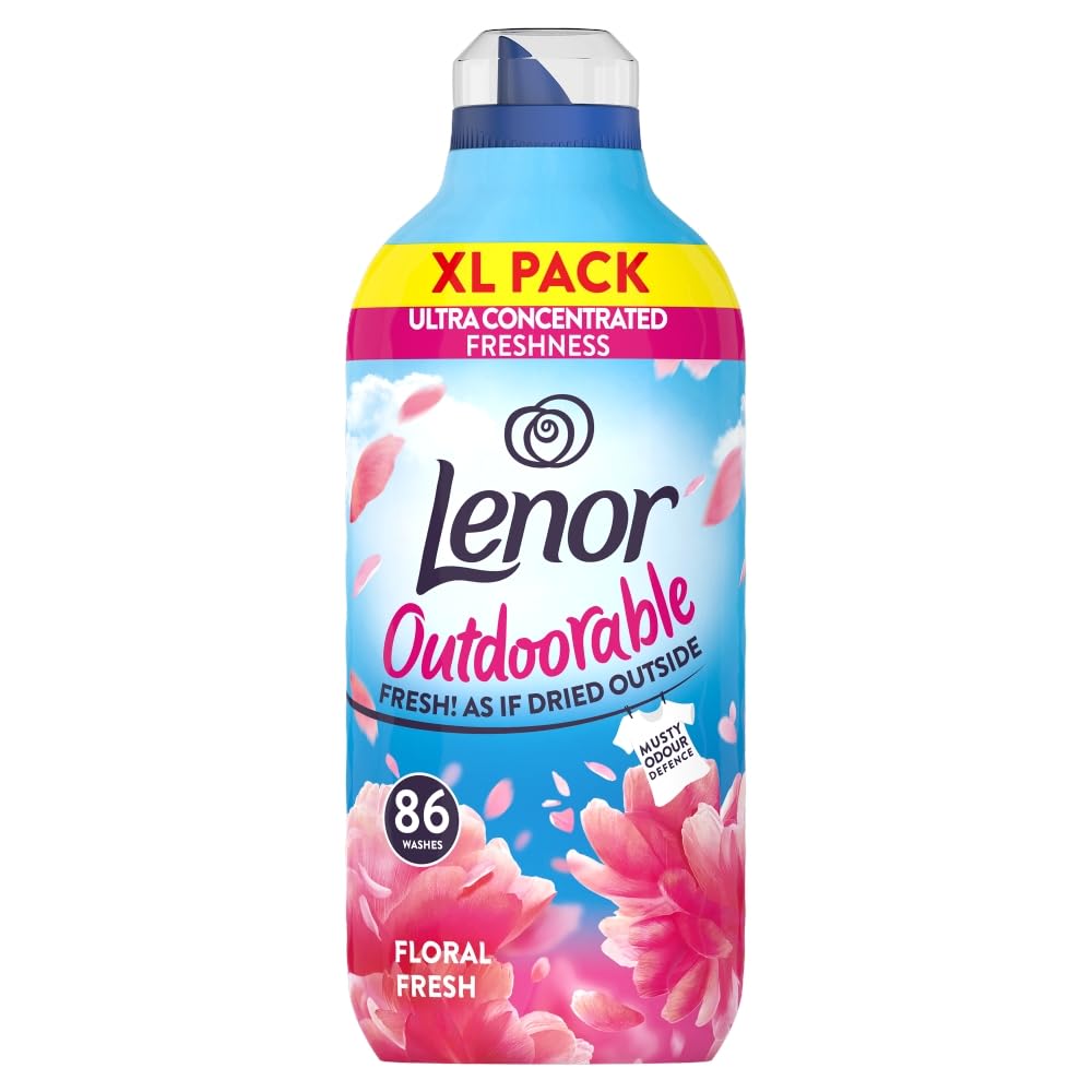 Lenor Outdoorable Liquid Fabric Softener - Floral Fresh Scent | 1.204L (86 Washes)