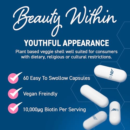 Applied Nutrition Hair, Skin, Nails - Biotin & Marine Collagen Supplement (60 Capsules)