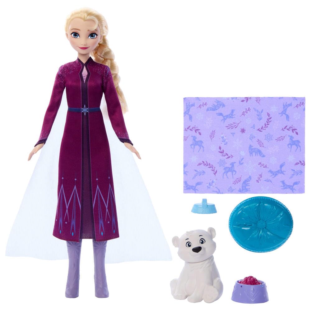 Mattel Disney Frozen Elsa Fashion Doll & Bear Cub Playset with 4 Accessories - Ages 3+ 12