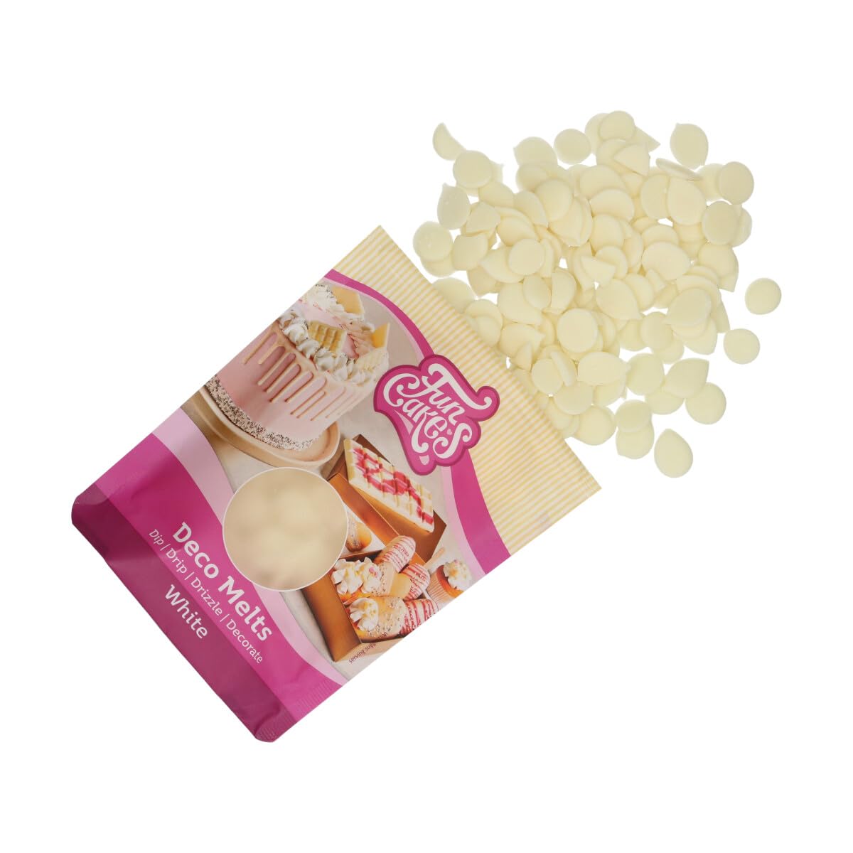 FunCakes - Deco Melts White Coating, AZO Free, 250 g 2