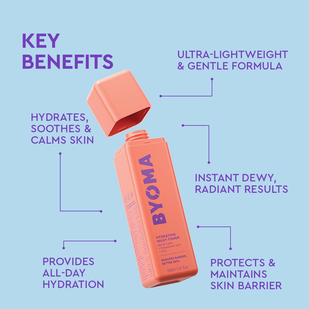 BYOMA Hydrating Milky Toner - Hydrates & Soothes Dry Skin | 150ml 3
