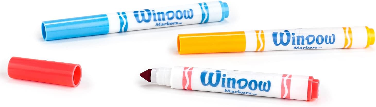 Crayola 58-8165 Window Markers - 8 Count Washable Window Art Set 2