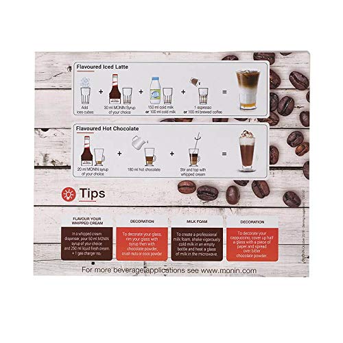 Monin Flavoured Coffee Syrup Gift Set - 5 x 50ml Bottles (Vanilla, Caramel, Hazelnut, Amaretto, Gingerbread) 2