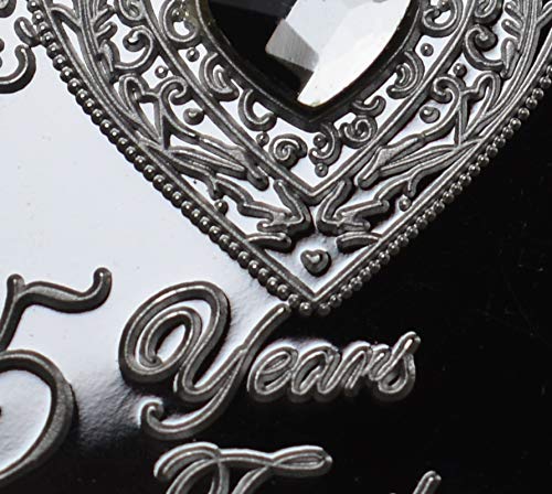 The Commemorative Coin Company 25th Wedding Anniversary Silver Plated Coin Set with Diamante Gemstone 2