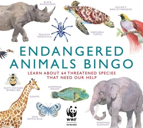 Endangered Animals Bingo: Learn About 64 Threatened Species with Illustrated Cards 1