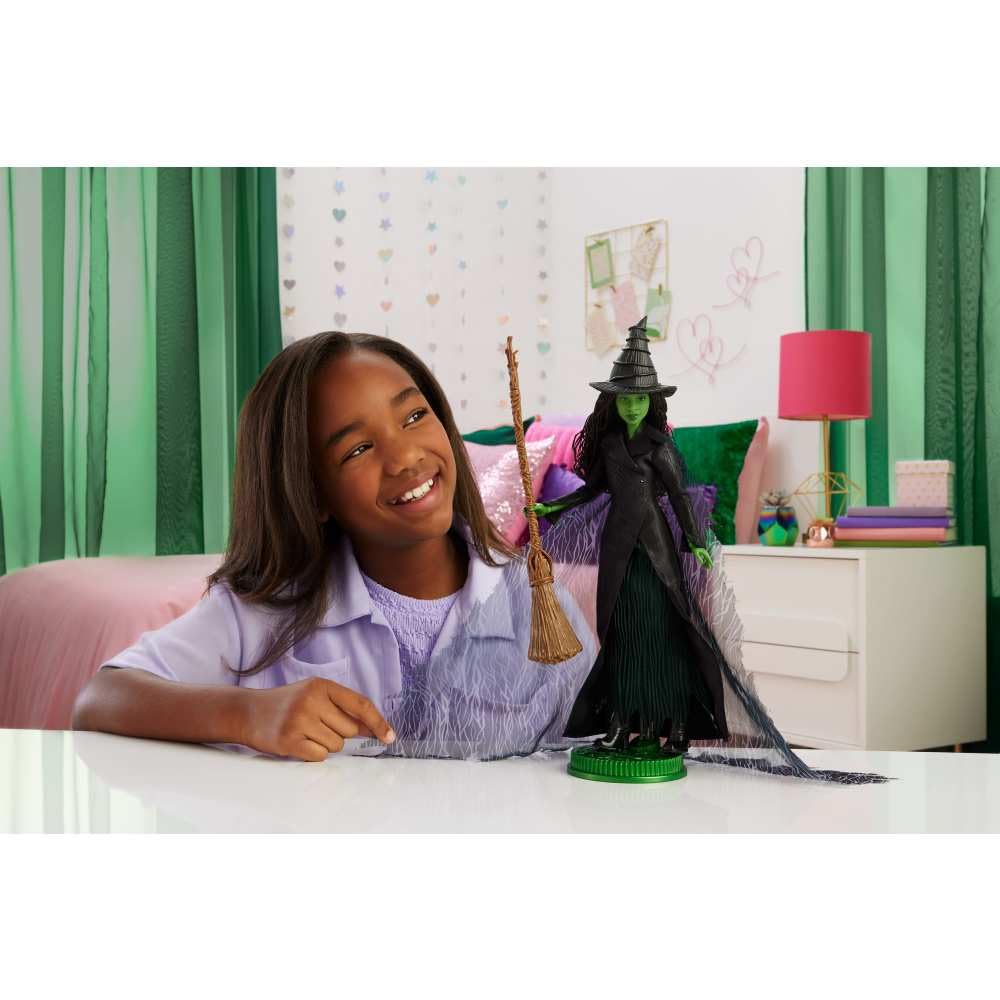 Mattel Wicked: Part 2 Elphaba Deluxe Fashion Doll with Removable Outfit and 4 Accessories - JFM12