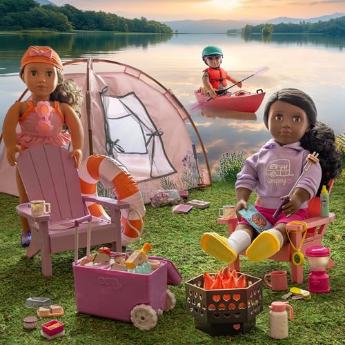 Our Generation Camping Nights - 18-Inch Doll Tent Playset with Accessories 9