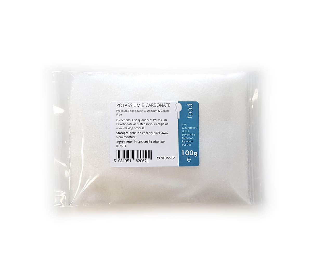 Intralabs - Potassium Bicarbonate 100g Food Grade Granules E501 1