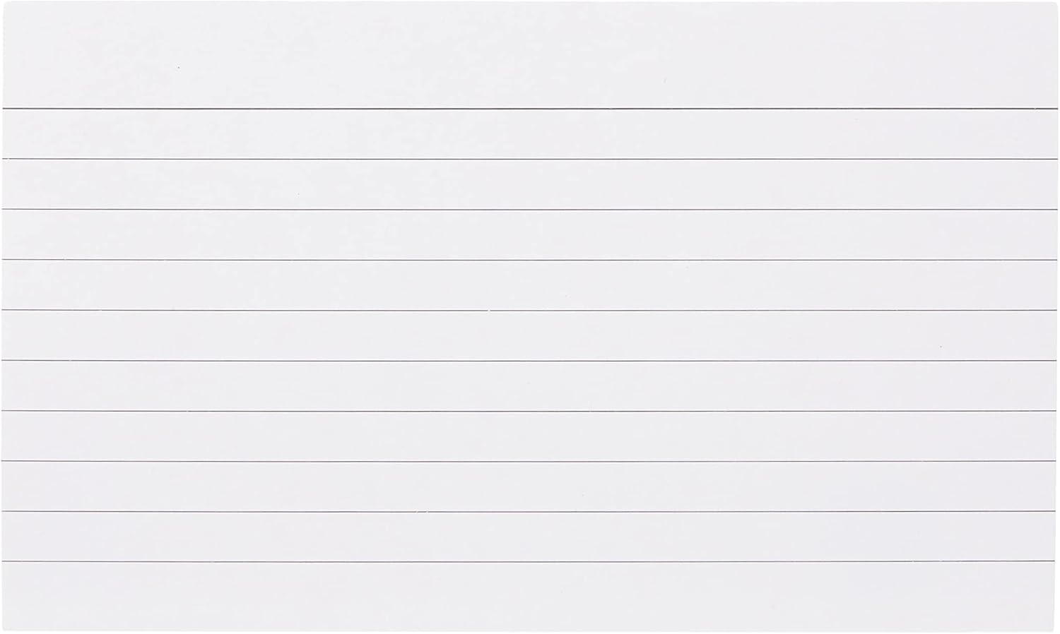 Q Connect 5x3 Inches Ruled Feint Record Card - White (Pack of 100)