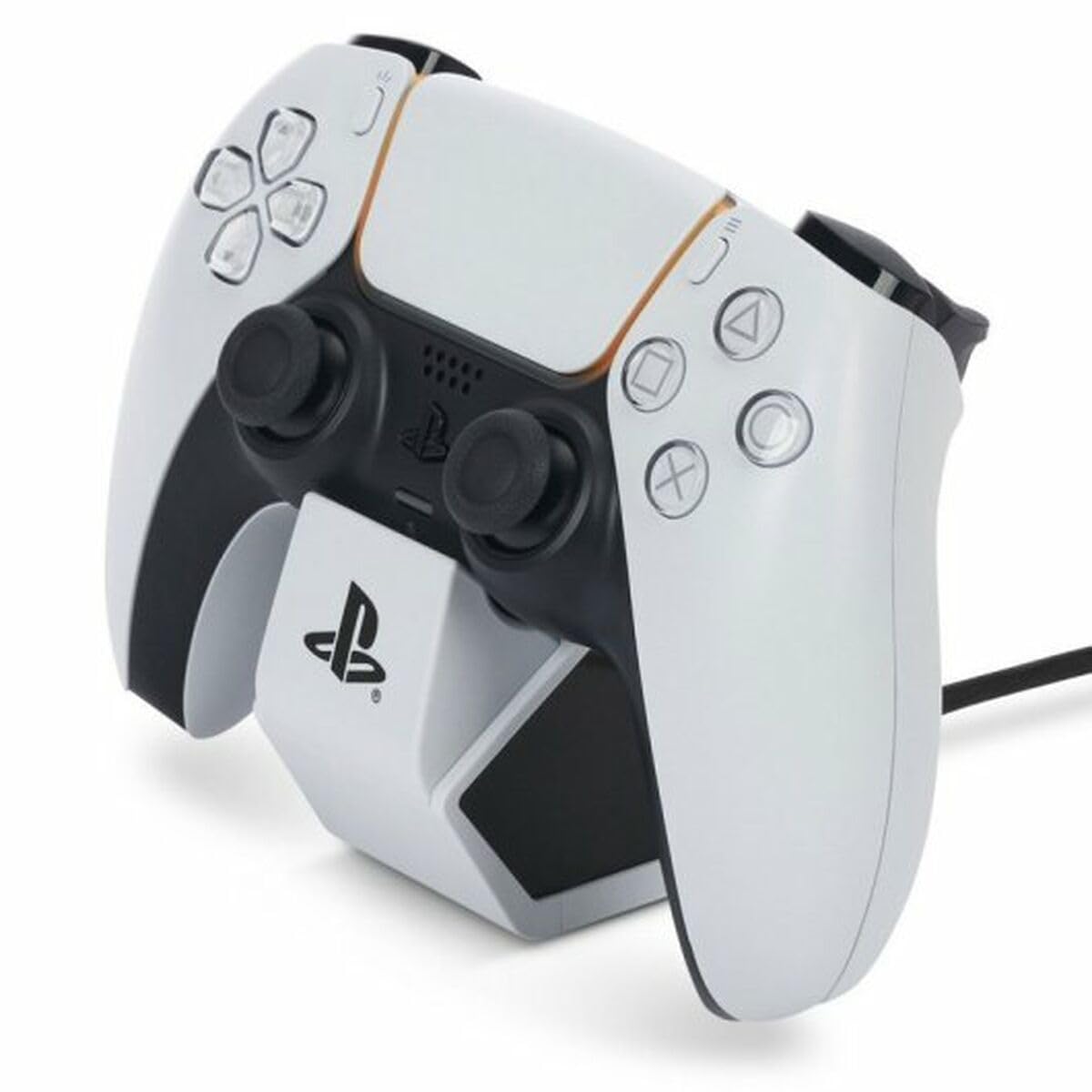 PowerA Charging Station - Drop & Charge Design | USB Powered | Weighted Base for PS5 DualSense Controllers 2