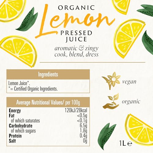 Biona Organic Lemon Juice - 100% Pure Pressed Not From Concentrate 1lt 2