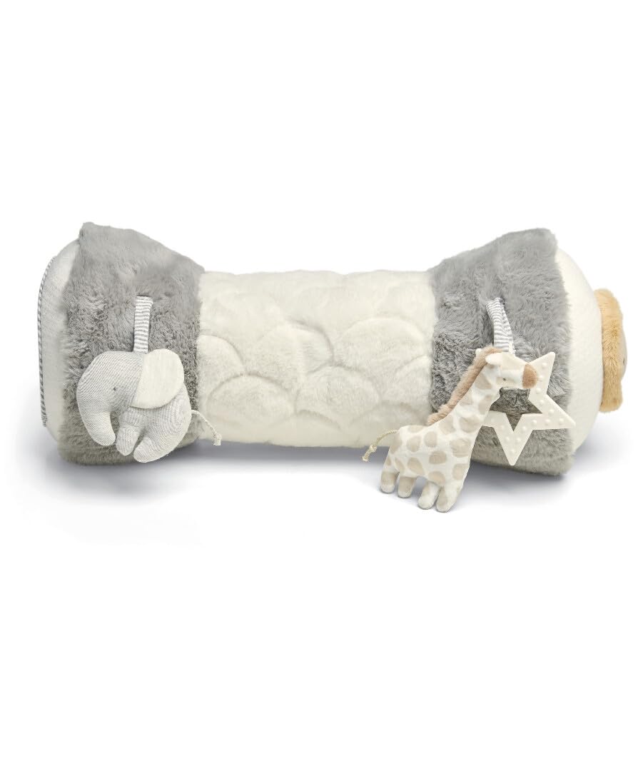 Mamas & Papas Tummy Time Roll - Supportive Soft Baby Pillow with Rattle for Early Development 6