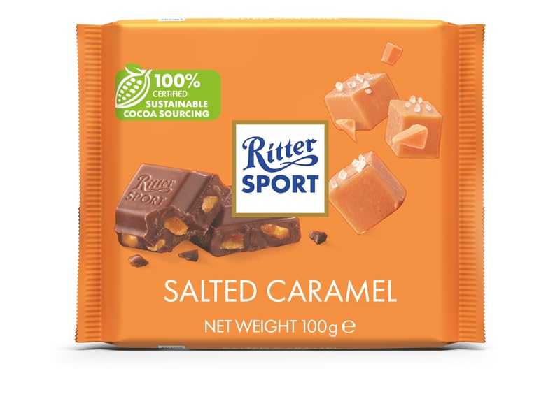 Ritter Sport Salted Caramel Milk Chocolate Bar, 100g 2